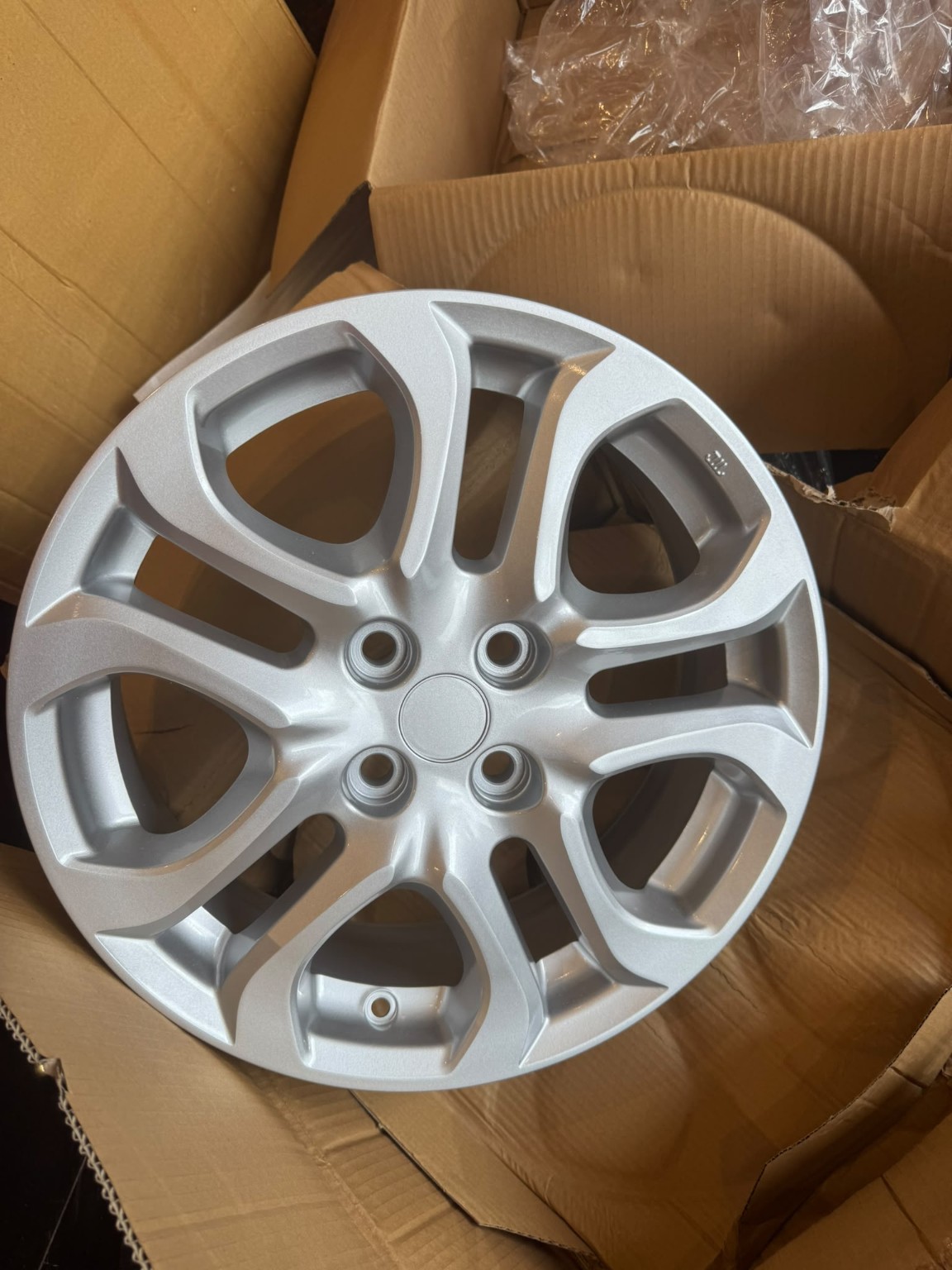 Silver alloy wheel